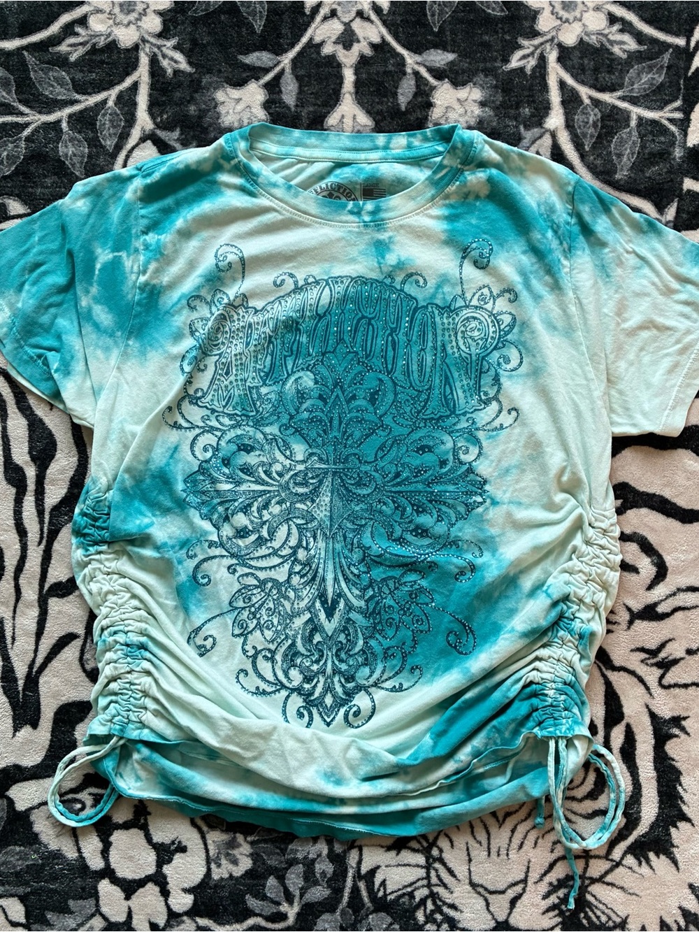 004 - VINTAGE 00s WOMENS Y2K AFFLICTION DYED T SHIRT